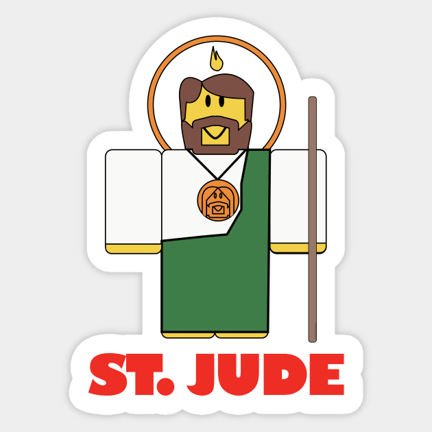 ST. JUDE THADDEUS R0BL0X EDITION Sticker by Obedience │Exalted Apparel